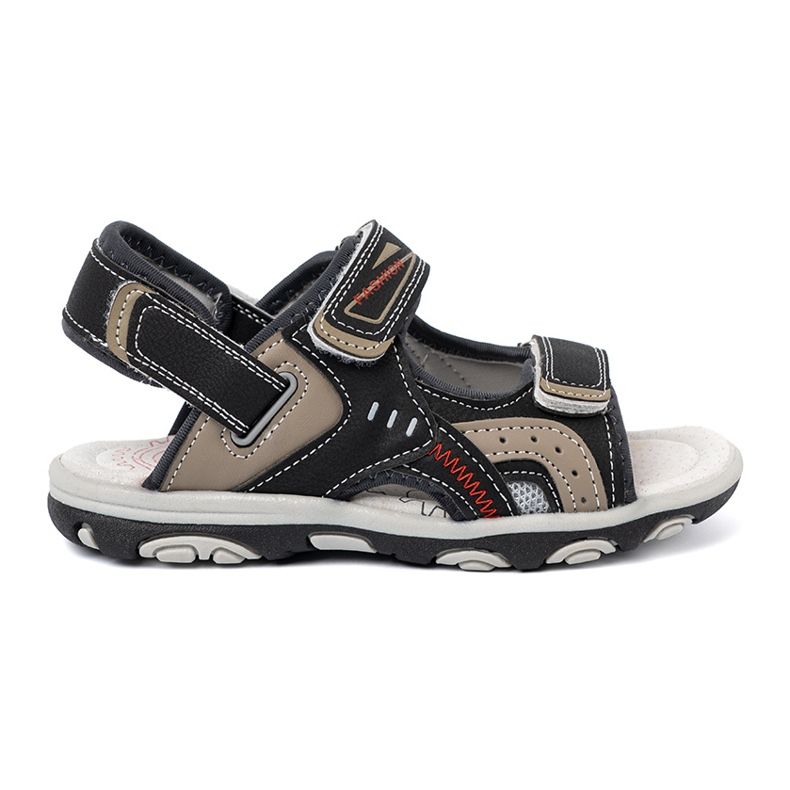 Shelvt Black boys' sandals Shelvt Black boys' sandals