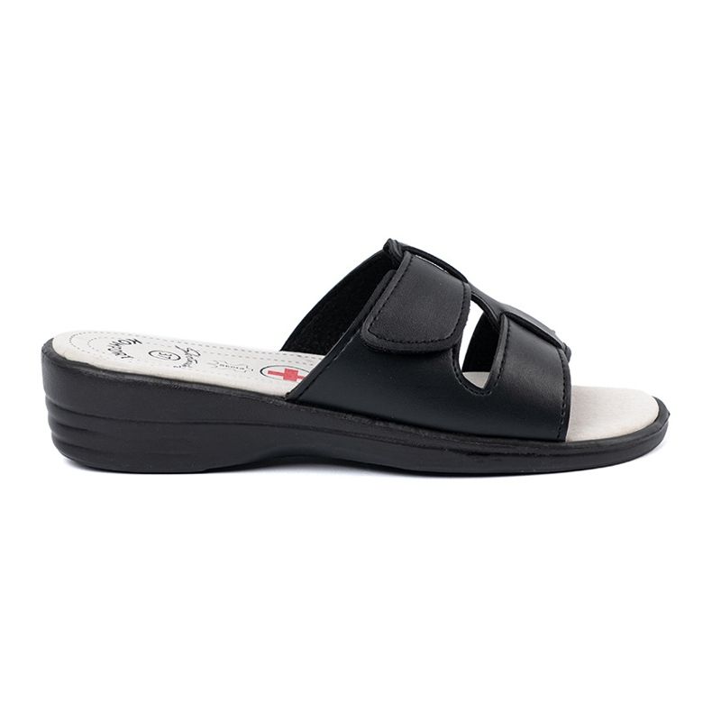 Shelvt Women's black wedges beige