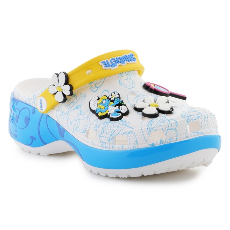 Women's Crocs Smurfs Platform Clog 210822-90h white