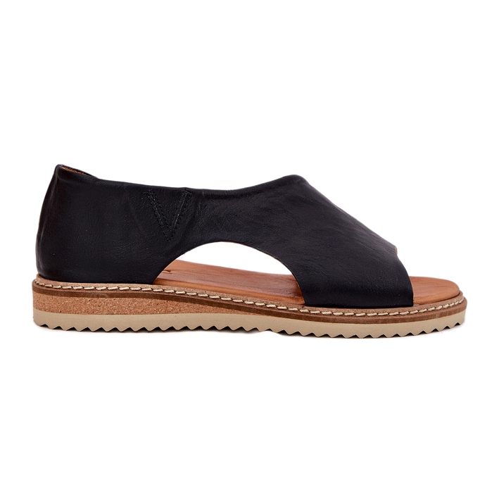 Women's leather sandals Artiker 46C1016 Black
