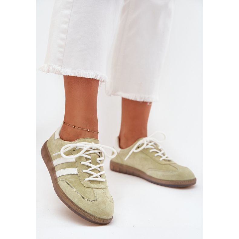 Boto Low leather sneakers women's lime ismina green Boto Low leather sneakers women's lime ismina green