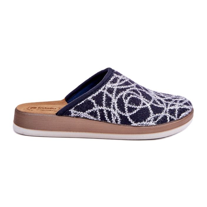 Women's shiny inblu ct000028 navy blue slippers Women's shiny inblu ct000028 navy blue slippers