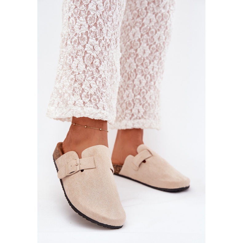 Boto Slippers women's and a cork platform with a clay clamp Klarae beige