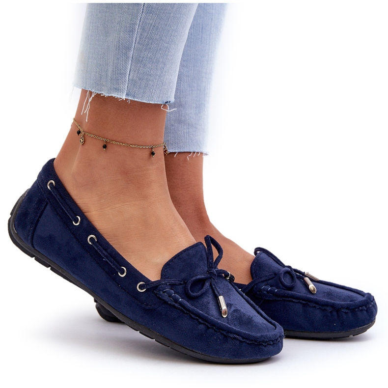Women's eco-part navy blue loafers Women's eco-part navy blue loafers
