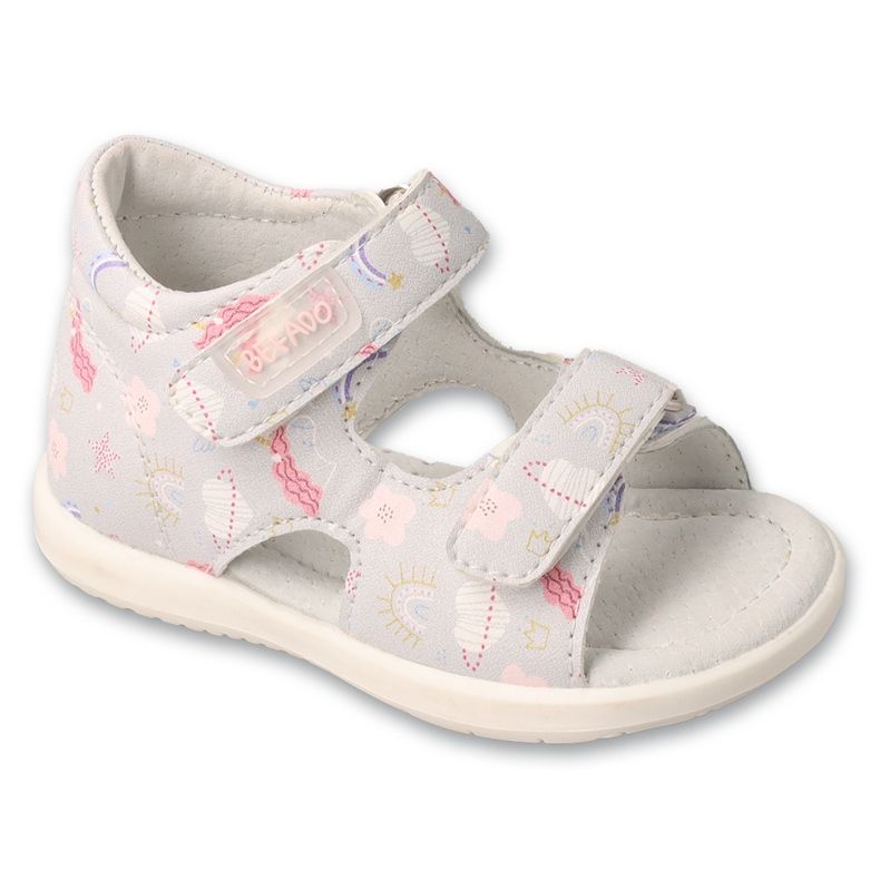 Befado children's sandals 170p115 leather insert grey Befado children's sandals 170p115 leather insert grey