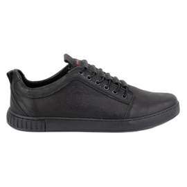 Polbut Men's casual leather shoes 2121/2 black