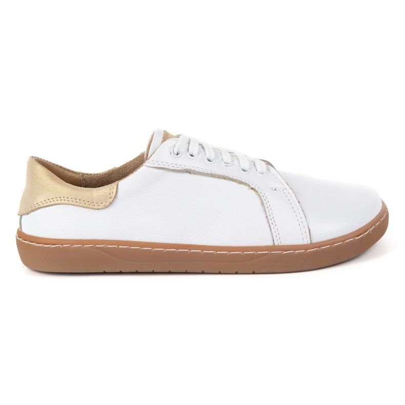 Olivier White women's leather leather sneakers Barefoot Aura | Classic minimalist shoes, zero drop Olivier White women's leather leather sneakers Barefoot Aura | Classic minimalist shoes, zero drop