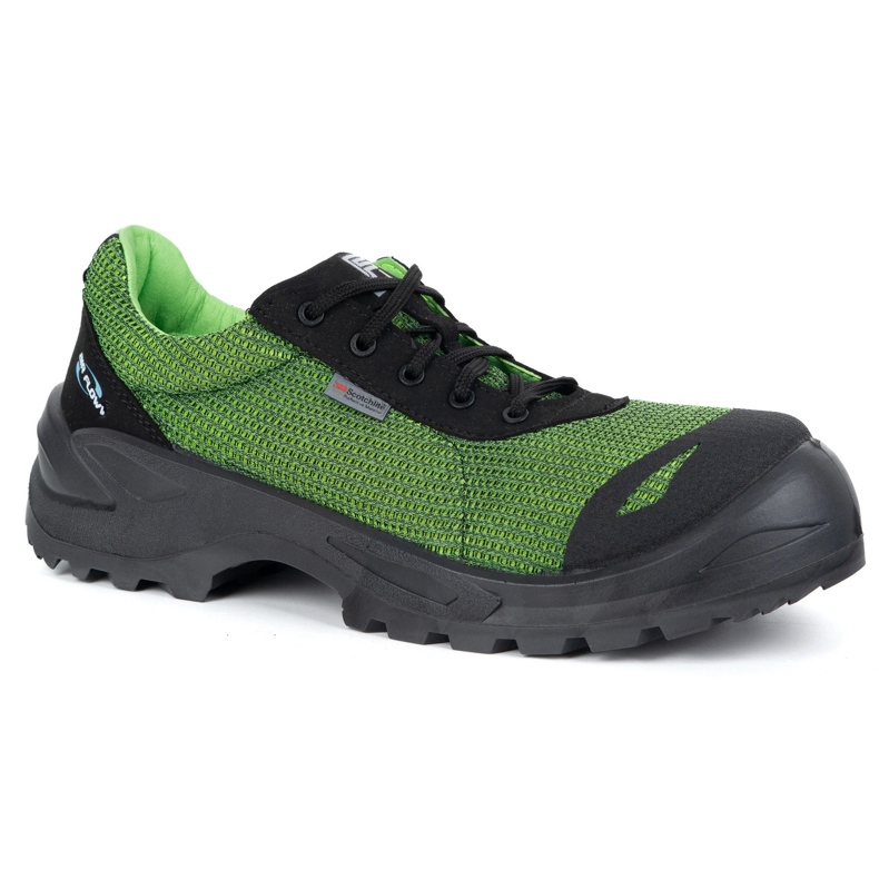 Fagum-Stomil Men's leather shoes 1172p Raptor Black S1 FO SR Aramid 3D green
