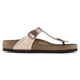 Women's flip -flops Birkenstock Gizeh Bs 1023925 golden pink metalic