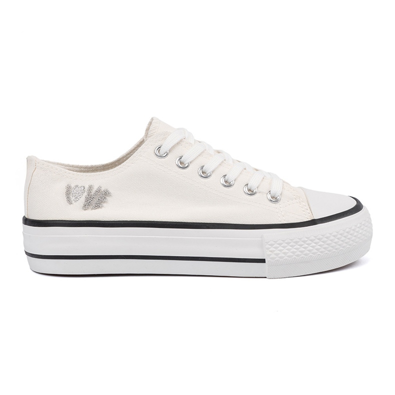 Shelvt White sneakers with the inscription LOVE