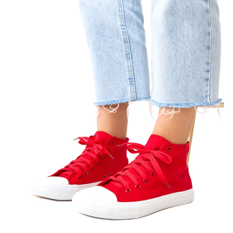 Red tall sneakers Ghan