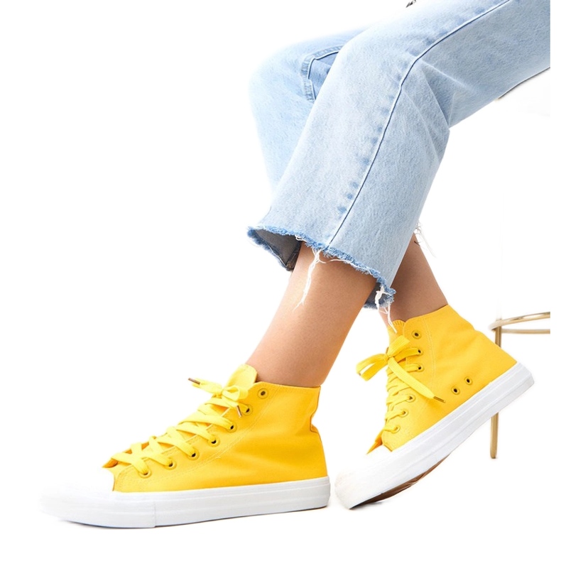 Yellow tall sneakers Ghan