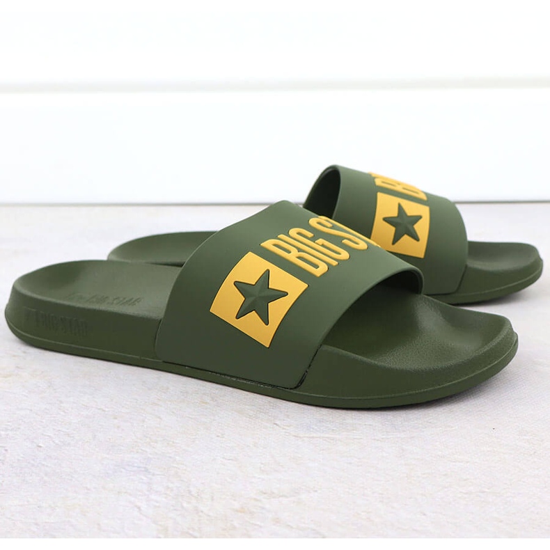 Men's flip -flops pool beaches green big star ss174360 Men's flip -flops pool beaches green big star ss174360