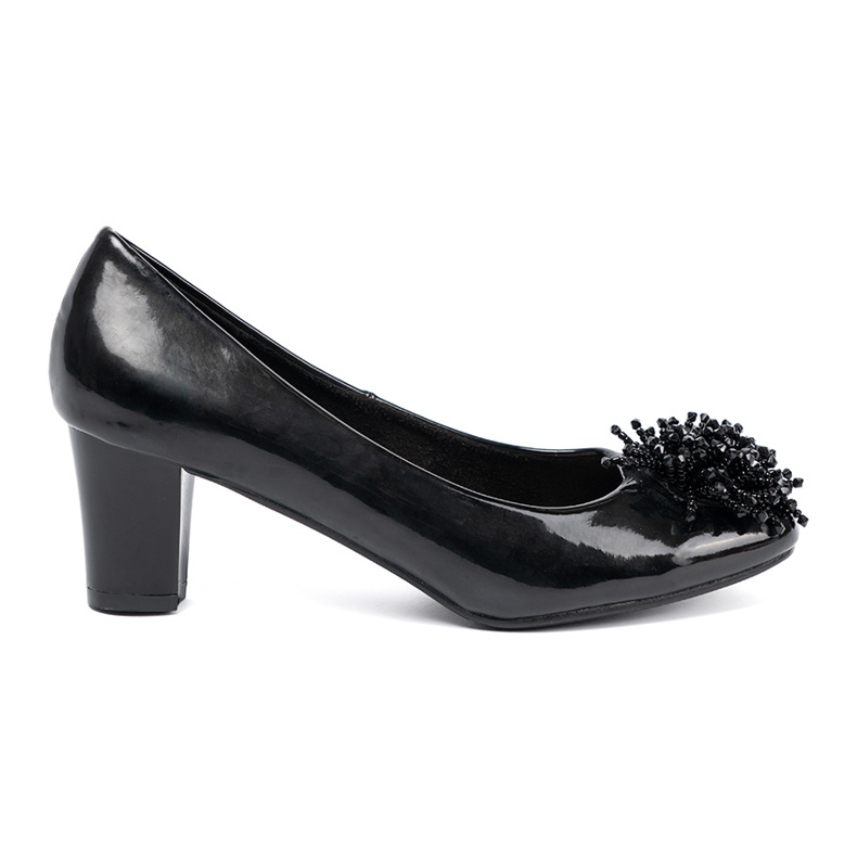 Goodin Varnished pumps with a spectacular decoration black