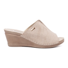 Goodin Beige women's platform flip-flops Goodin Beige women's platform flip-flops