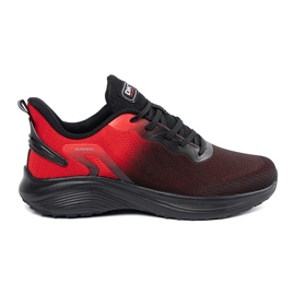 DK Black and red lightweight men's sports shoes