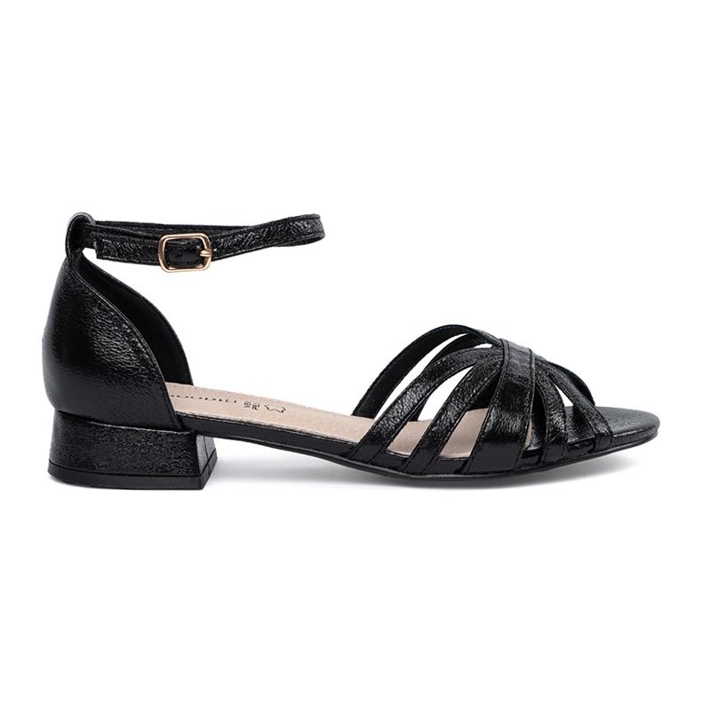 Goodin Elegant black low -heeled sandals