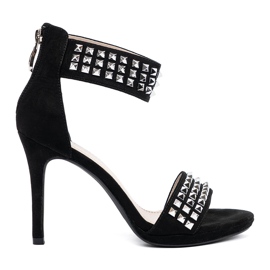 Shelvt Sandals on a black pin with zircons