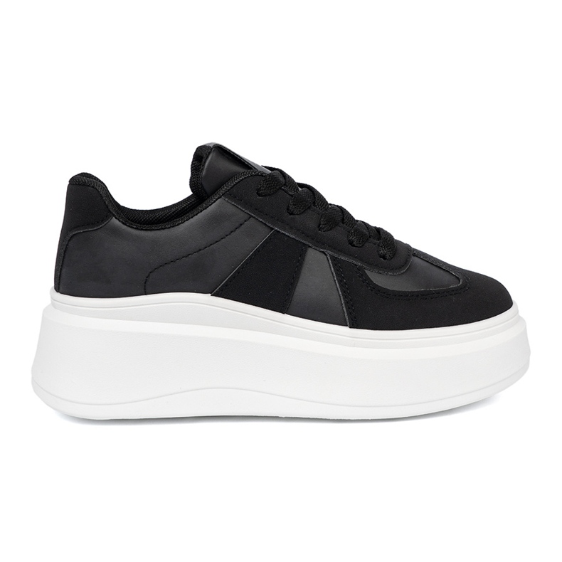 Shelvt Classic black sneakers on a thick sole