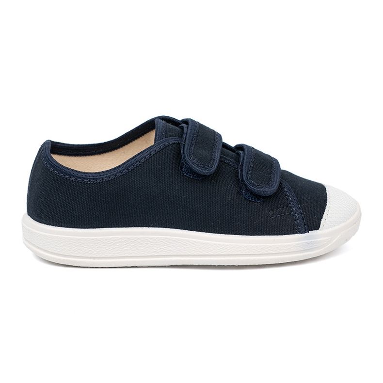 Shelvt Navy blue sneakers for Velcro