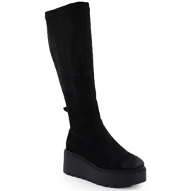 Women's boots on wedges black vinceza 58342 Women's boots on wedges black vinceza 58342