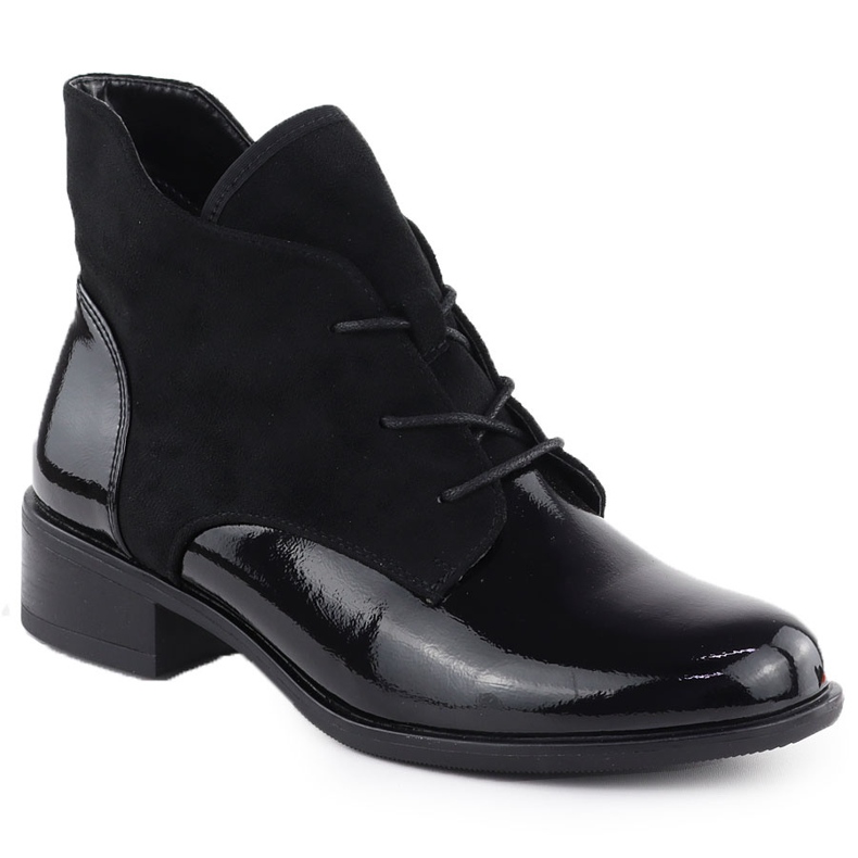 Women's insulated women's varnished black Jezzi 198-15