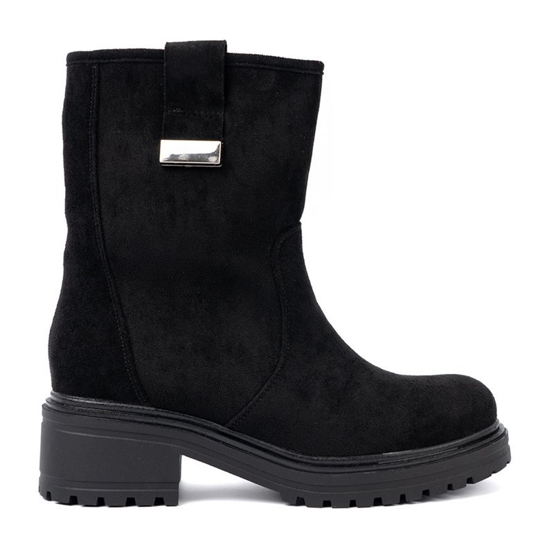 Shelvt Black women's boots on a massive sole