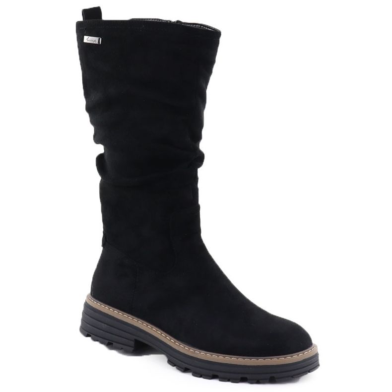 Women's insulated boots, crinkled black M. Daszyński SA259-3 Women's insulated boots, crinkled black M. Daszyński SA259-3