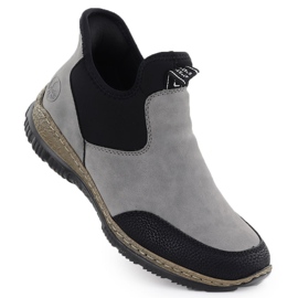 Women's comfortable boots, inserted gray rieker N3280-42
