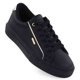 Big Star eco -leather sneakers in SS274025 INT2164A black