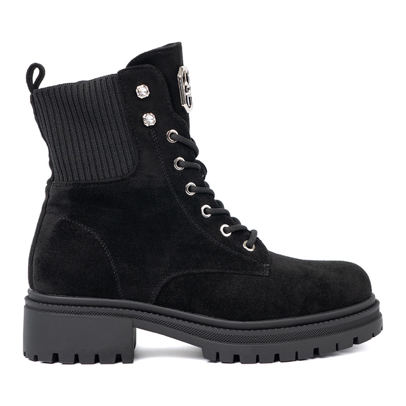 Shelvt Elegant black workers with shiny crystals