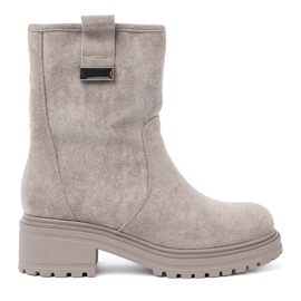 Shelvt Comfortable gray boots on a massive sole grey Shelvt Comfortable gray boots on a massive sole grey