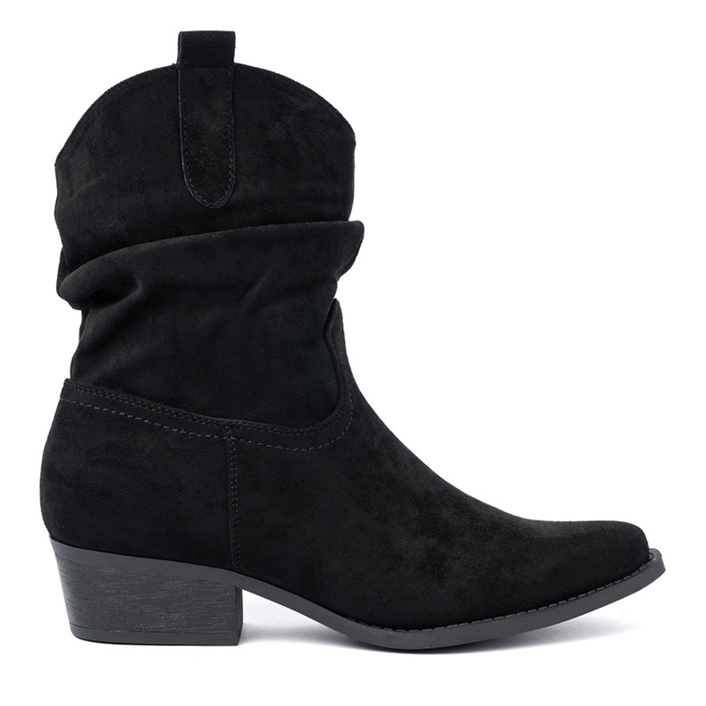 Shelvt Black women's boots with a classic cut
