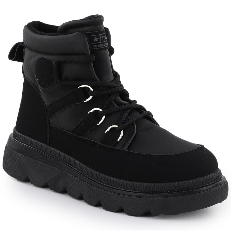 Women's boots on the platform Black News 9247
