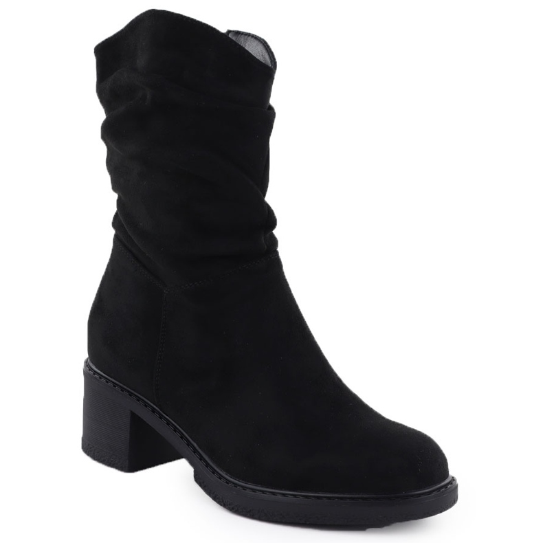 Women's suede boots Black Potocki Z25-CN51303