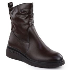 Women's boots for brown wedges Vinceza 26-58557 Women's boots for brown wedges Vinceza 26-58557