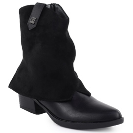Jezzi Women's boots black cowboy boots RMR2382-10