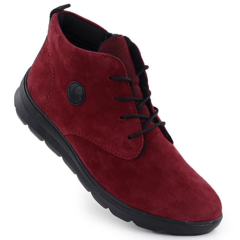 Women's leather boots, burgundy rieker z0022-35 red Women's leather boots, burgundy rieker z0022-35 red