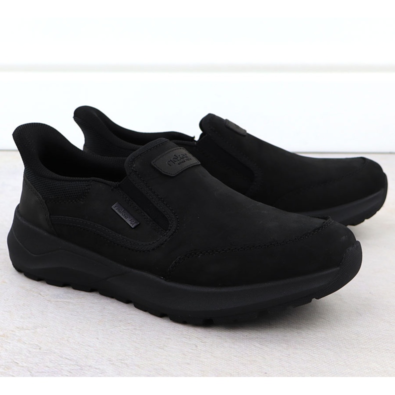 Waterproof leather shoes, Men's Shoed Black Rieker 06052-00