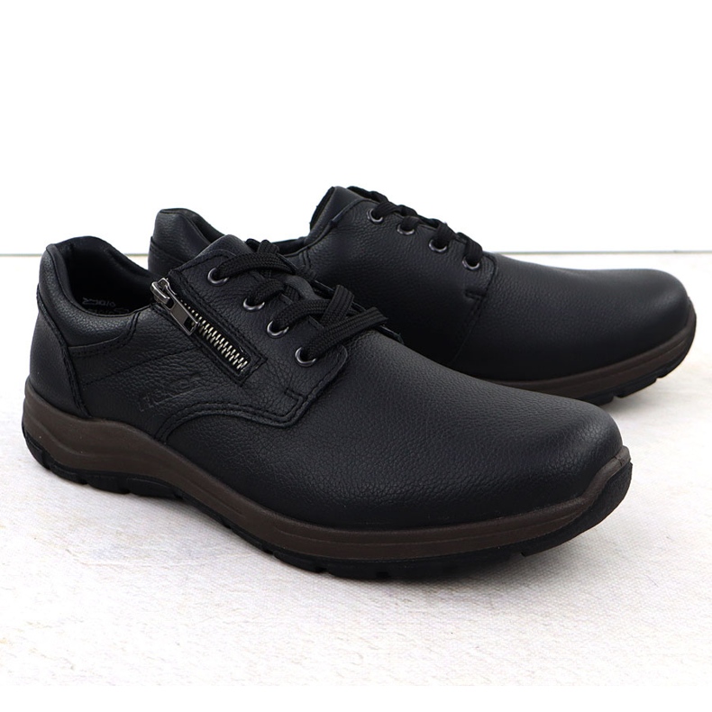 Men's leather shoes on the Black Rieker 03604-00
