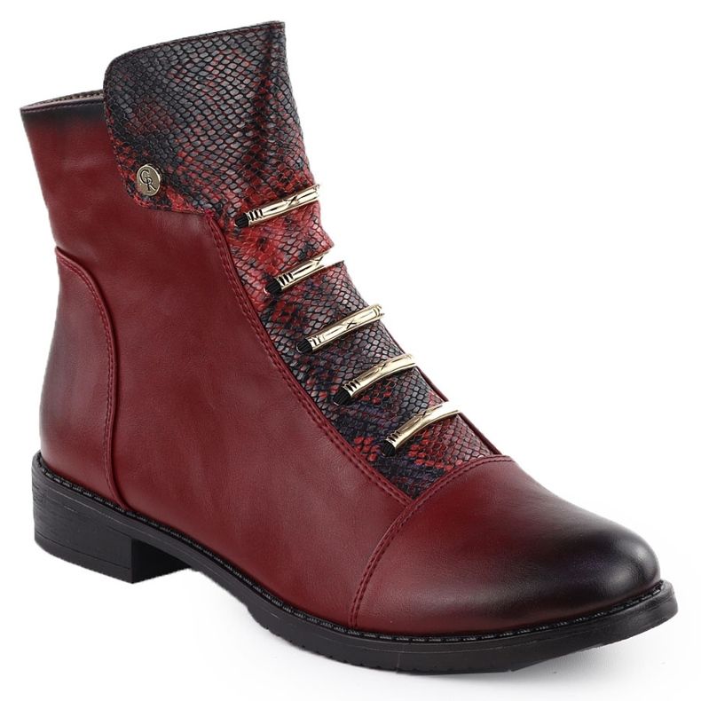 Women's boots krok burgundy Jezzi asa62-16 red