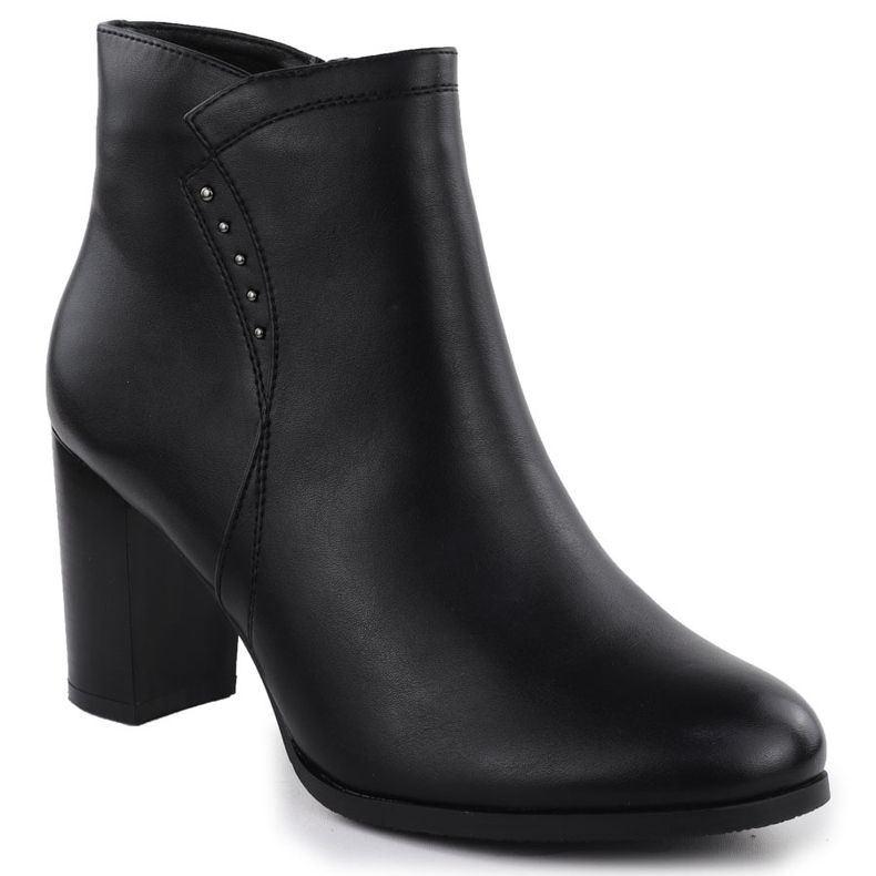 Women's leather boots on the pillar insulated black Sergio Leone BT25015