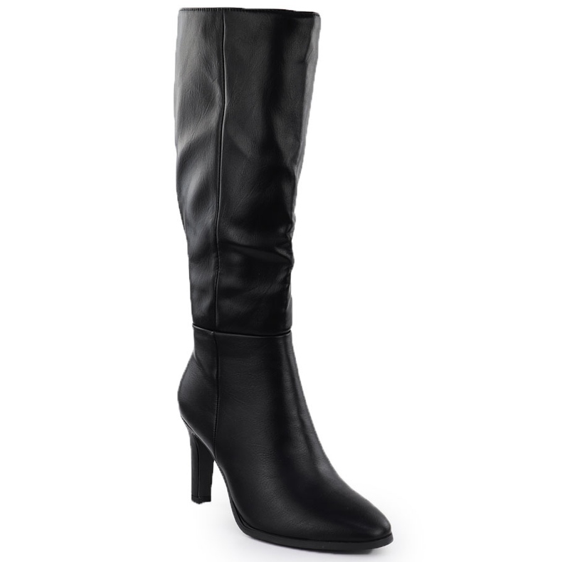Boots on a high heel women's black Jezzi asa271-2