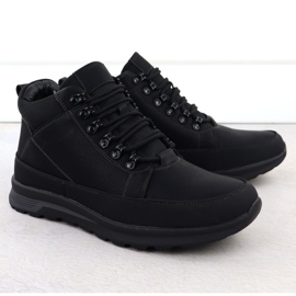 Men's insulated lace-up boots black unisoft 25mn02-9434