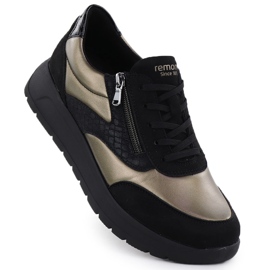 Remonte Comfortable women's black and golden renovation D2V02-04 Remonte Comfortable women's black and golden renovation D2V02-04
