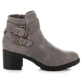 Kylie Gray boots with a buckle grey