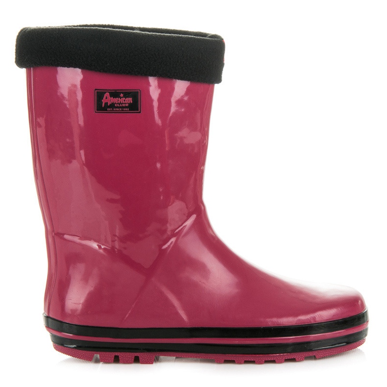 American Club Burgundy rain boots red