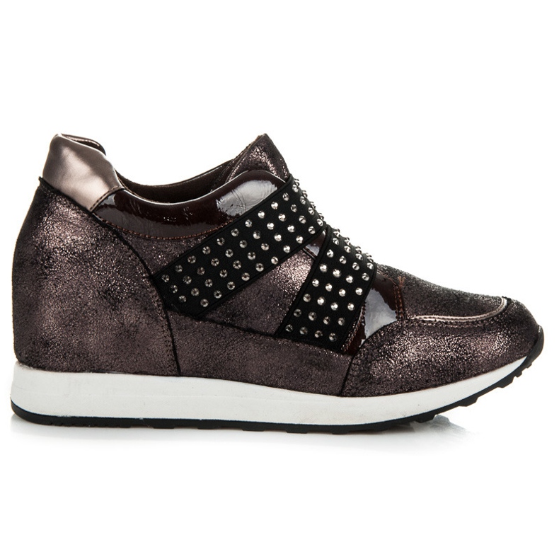 Kylie Rock Wedge Sneakers brown