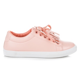 Pink Sneakers With Fringes Pink Sneakers With Fringes