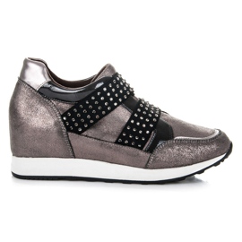 Kylie Rock Wedge Sneakers purple